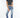 High Rise Cuffed Slim Straight Jeans