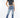 High Rise Cuffed Slim Straight Jeans