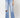 90's Vintage Ankle Slim Flare Jeans with Distressed Detail