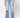 90's Vintage Ankle Slim Flare Jeans with Distressed Detail
