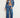 Crossed Low Rise Hand Blush Painting Wide Jeans