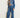 Crossed Low Rise Hand Blush Painting Wide Jeans
