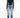 High Rise Hem Detail Slim Straight Jeans