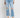 High Rise Frayed Hem Crop Straight Jeans