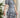 Floral Print Ruffle Skirts in Blue
