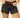 Black Distressed Denim Shorts